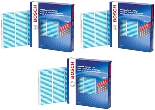 BOSCH 6022C HEPA Cabin Air Filter - Compatible with Select Chrysler 300; Dodge Challenger; Charger (Pack of 3)