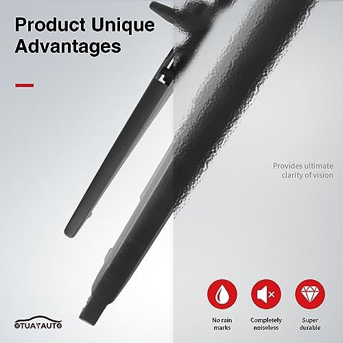 OTUAYAUTO 8524135031 Rear Wiper Arm Blade Set, Replacement for Toyota 4Runner 2003-2009