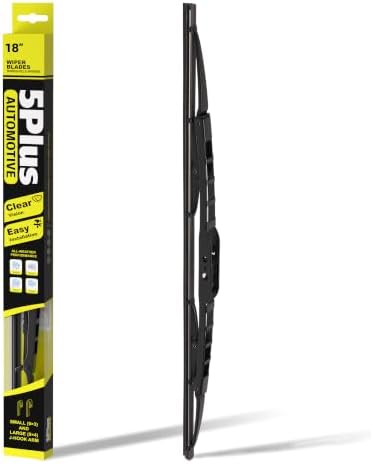 5 PLUS® 18" Silicone Wiper Blades(Pack of 1) - Premium Fit J-Hook Arm