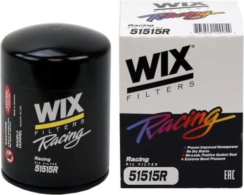 WIX 51515R Racing High Efficiency Endurance Oil Filter, Built for Dirt, Clay or Off-Road Tracks (Pack of 12)