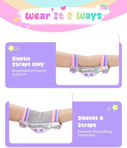 Girls Knee Pads for Kids, Toddler Knee and Elbow Pads Set