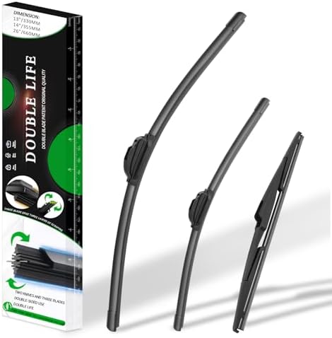 Windshield Wiper Blades compatible with 2013-2018 Hyundai Santa Fe/Fe XL