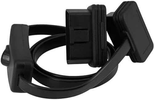 Yeebline OBDII 16 Pin Extension Cable with Switch, 0.6M/2Ft OBD-II OBD2 90 Degree Right Angle 16 Pin Auto Car Male to Female Flat Cord Diagnostic Extender Adapter