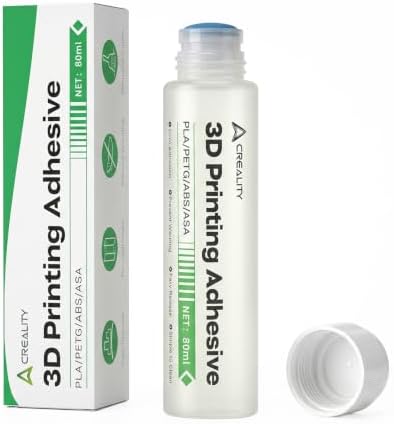 Creality Official 3D Printer Adhesive Glue 1PCS, 80mL Printing Glue for Build Plate, Reduces Warping and Shedding, Compatible with PLA PETG ABS ASA and All FDM 3D Printers