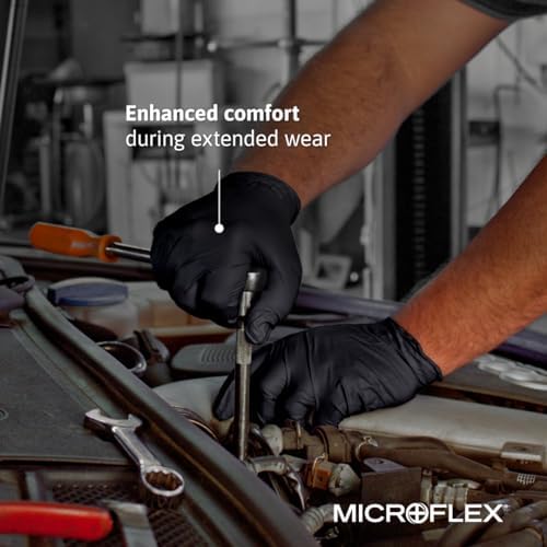 Ansell Microflex MK-296-XL MidKnight Disposable Nitrile Glove