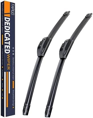 OEM Quality 24''+20'' FAPIUO Premium All-Season Automotive Replacement J-Hook Silent Wiper Blades (Set of 2)