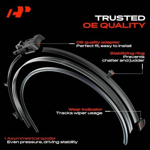 A-Premium 26"+21"+11" Windshield Wiper Blades with Wear Indicator & Towel