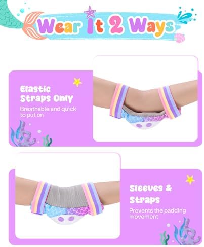 Girls Knee Pads for Kids, Toddler Knee and Elbow Pads Set