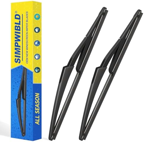 12 Inch Rear Wiper Blade for 2013-2018 Ford C-Max/2002-2005 Honda Civic Windshield Wiper Blade Set (Set of 2)