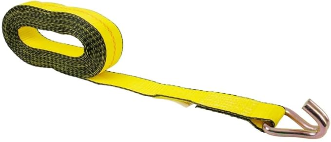 Mytee Products Ratchet Tie-Down Straps with Wire Hook, 2" x 30' Yellow Ratchet Strap | 10,000 Lbs Breaking Strength | Heavy Duty TieDown Ratchet Straps for Flatbed, Truck, Trailers Pickup (4 Pack)