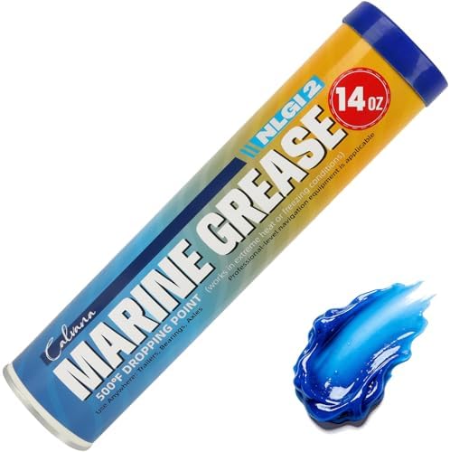 Calvana Marine Grease Tube 14Oz, Waterproof High Temperature Wheel Bearing Grease Lubricant, NLGI 2 Grade, for Boat Trailer Bearings, Grease Gun, Automotive, Truck, RV