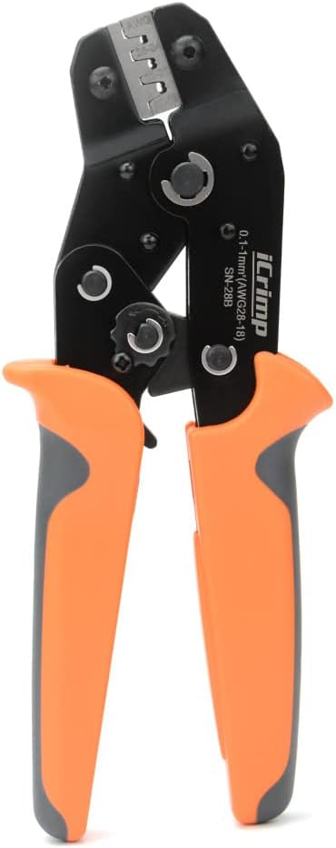 iCrimp SN-28B Dupont Terminal Ratchet Crimper 0.1-1.0mm ²(AWG28-18) for 2.54mm 3.96mm KF2510 JST XH VH Connectors