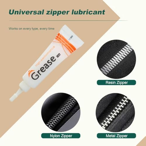4 Pack Snap & Zipper Lubricant Waterproof Zipper Lube for Metal and Plastic Zippers Universal Zipper Grease Zipper Wax Ideal for Clothes, Wetsuit, Boat Care, Marine Travel, Camping, Drysuit, Gear Bag