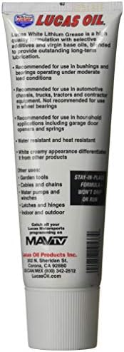 Lucas Oil White Lithium Grease, 8 oz | Squeeze Tube | Pack of 2