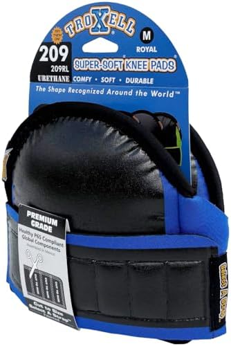 TROXELL USA Super-Soft Medium Royal Knee Pads - Comfortable, Adjustable, Washable Kneepads