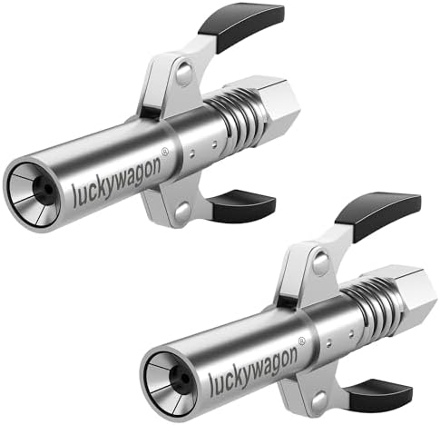 Grease Gun Coupler, Grease Gun Tips, Non-Slip Handle, 2-Pack
