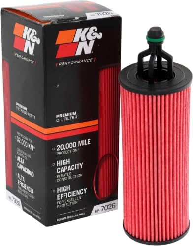 K&N Oil Filter: 20,000 Mile Engine Protection,High Capacity/High Efficiency: Compatible with Select CHRYSLER/DODGE/JEEP/RAM (See Product Description for Select Products),HP-7026,(Pack of 12)