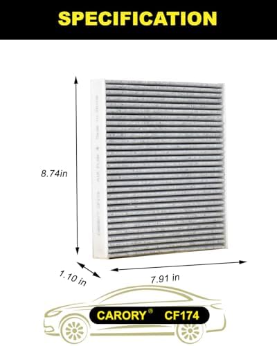 CARORY Cabin Air Filter w/Activated Carbon for Lexus IS300 (2016-2025), IS350 (2014-2025), IS250 (2014-2015), RC350 (2015-2025), GS350 (2013-2020), OE# 87139-30100, 87139-YZZ99, CF10074, CF174