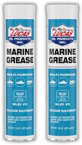 Marine Grease 10320 | Overbased Calcium Sulfonate Formula | 14 Ounce Tube | for Marine Trailer Wheel Bearing/Trailer Chassis Lubrication and Outboards | 2 Pack Special