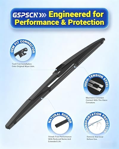 GSPSCN 14 Inch Rear Wiper Blade, OEM Quiet Streak-Free Rear Window Wiper