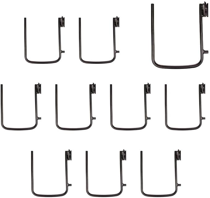 DC Cargo - E Track U Hooks (9" - 10 Pack) - Large Heavy Duty E Track Accessories - Use in Enclosed Trailers, Box Trucks, Vans, Garage, Workshop & Warehouse