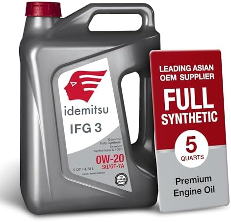 Idemitsu IFG3 0W-20 SP/GF-7A Full Synthetic Motor Oil – 5 Quart
