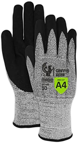 MAGID Griffin Gear ANSI A4 Sandy Nitrile Coated Work Gloves