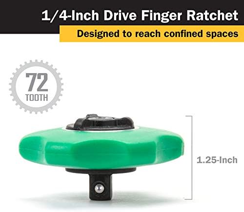 Titan 12090 1/4-Inch Drive 72-Tooth Finger Ratchet