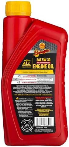 Schaeffer Manufacturing Co. 6530-012S SynShield All Performance Full Synthetic Gasoline Engine Oil 5W-30 For New and High Mileage Engines, 1-quart bottle