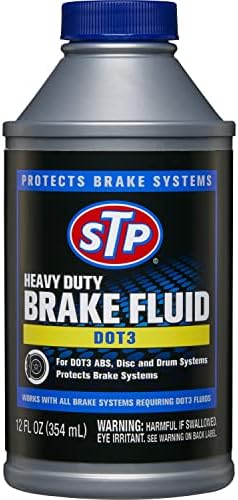 STP Heavy Duty Brake Fluid, Dot 3 Brake Fluid Protects Brake Systems, ABS, Disc and Drum Systems, 12 Oz, STP