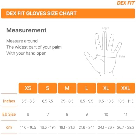 DEX FIT Premium Work Gloves FN331, Thin Nitrile Grip, Black, XS, 1 Pair