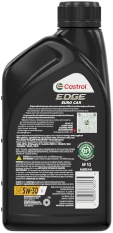 Castrol EDGE Euro 5W-30 K Advanced Full Syn Motor Oil, 1 Quart, Pack of 6