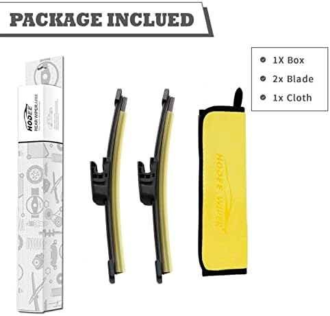 (Pack of 2) Rear Wiper Blade Set Replacement for Hyundai Veloster 2012-2017,Turbo Back Windshield Window,Rear wiper Accessories Factory OE Style 988112V000