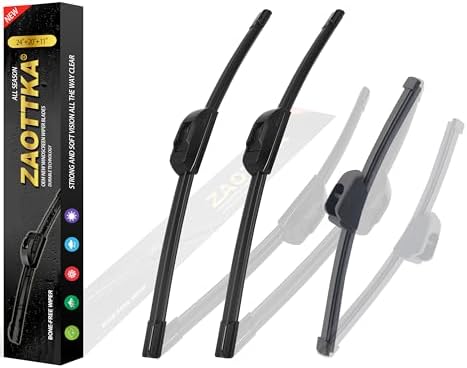 24"+20"+11" Windshield Wiper Blade Replacement Kit for 2020 2021 2022 Kia Soul - OEM Quality All Season Windshield Wiper U/J Hook (Set of 3)