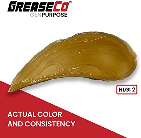 General Purpose Lithium Grease Tube (10-Pack Case of Cartridges) Lithium NLGI 2 EP for Grease Gun | Tractor | Automotive | CV Ball Joint | Mower | High Temp | Door Tracks | Amber | GenPurpose
