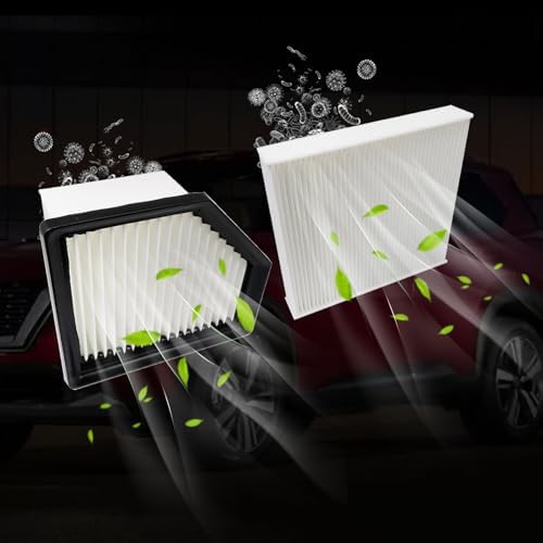 FZJDSD Engine Air Filter & Cabin Air Filter Combo Set Compatible with Nissan Rogue 2021 2022 2023 Replace 16546-6RA0A 27277-6RC0A 2-Pack Air Filter Set