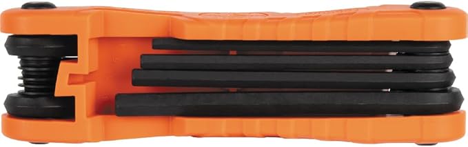 Klein Tools 70550M Pro Folding Hex Key Set, 10-Key Metric Sizes 1.5mm to 12mm, Industrial Strength Heat Treated Alloy Steel