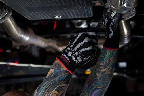 Grease Monkey Bone Series Foam Nitrile Mechanic Gloves with Grip