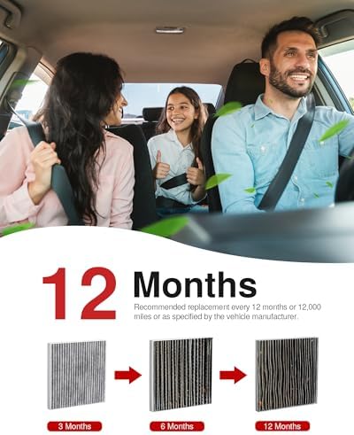 Puroma Cabin Air Filter Activated Carbon for CP374 CF10374 Tacoma Dart Vibe