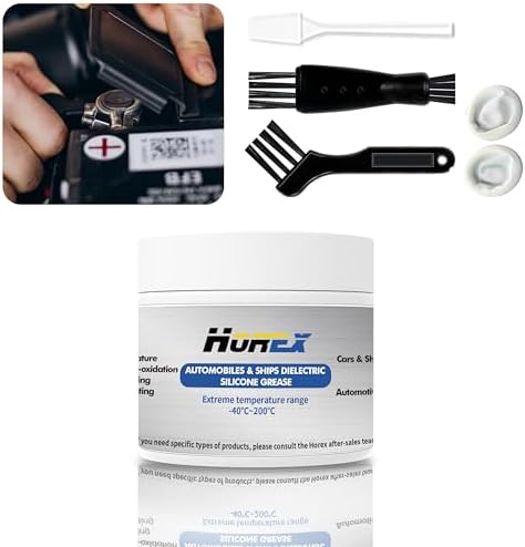 Automotive Dielectric Silicone Grease 50g Electrical Terminal Lubricant Battery Connector Protect Components Waterproof Anti Corrosion Rust for Marine Car Wire Connect Plugs Ports Vacuum Servo