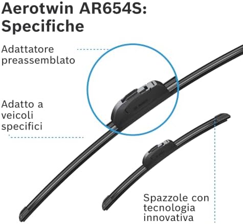 BOSCH 3397007570 AeroTwin Wiper Blade Combo Pack - Set of 2 (26" & 14")