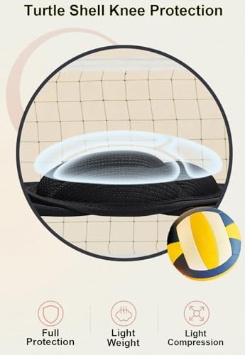 SUJAYU Knee Pads for Women Men, Volleyball Knee Pads for Women Wrestling Knee Pads Wrestling Gear, Crash Pad Snowboarding Gear Knee Protector Soft Knee Pad for Work (Medium)