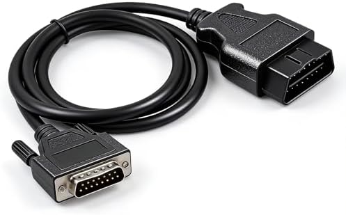 XTPTFABS 16Pin OBD2 Cable,to 15-Pin Male Adapter Cables,4FT/1.2M,Plug&Play