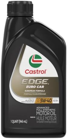 Castrol EDGE Euro 5W-40 A3/B4 Advanced Full Syn Motor Oil, 1 Qt, 6 Pack