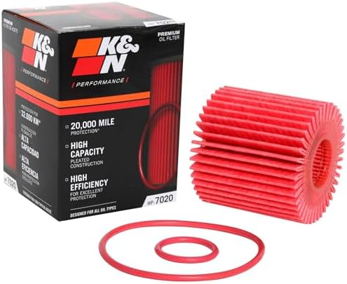 K&N Oil Filter: 20,000 Mile Engine Protection, High Efficiency, HP-7020