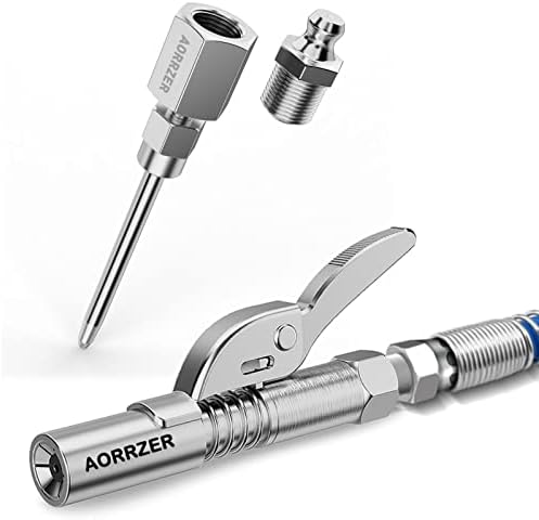 Grease Gun Needle Tip & Grease Gun Coupler Set,Upgrade Narrow Needle Dispenser for Grease Gun, Grease Zerk Fittings Compatible with All Grease Guns 1/8" NPT Threads