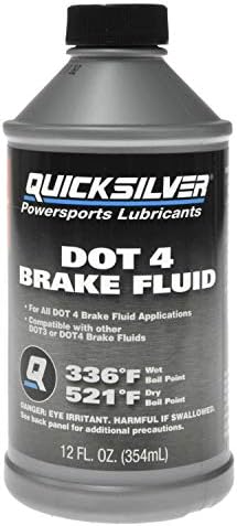 Quicksilver DOT 4 Brake Fluid for Marine, Automotive and Powersports Brake Systems, 12oz