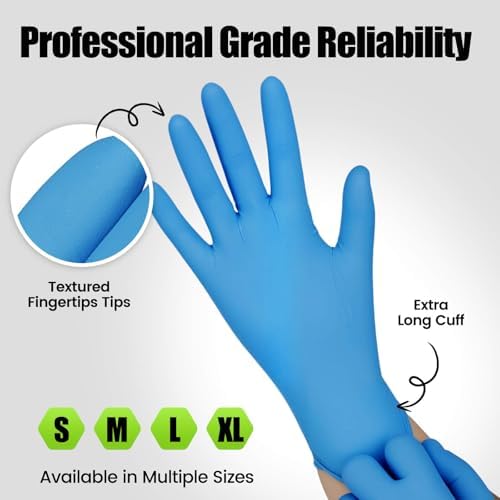 TREEGO Blue Nitrile Gloves, Small, 6 Mil Medical Exam Gloves, 1000 Count