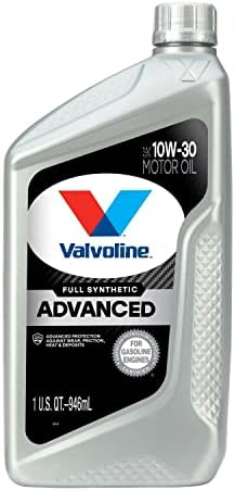 Valvoline Advanced Full Synthetic SAE 10W-30 Motor Oil 1 QT, Case of 6 (Pack of 2)