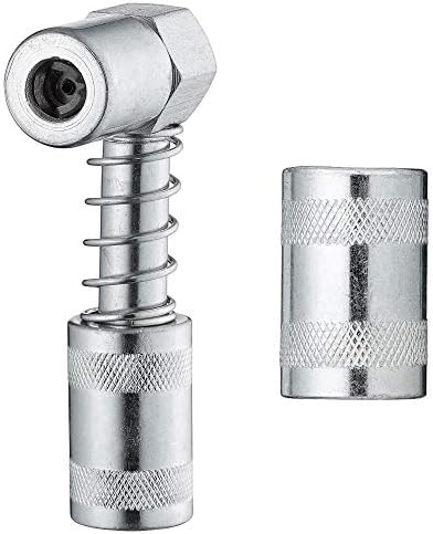 90 Degree Grease Coupler Snaps on to Grease Fittings in Tight Spaces